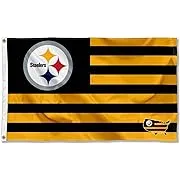 3x5 Foot Pittsburgh Steelers American Stripes Nation Flag