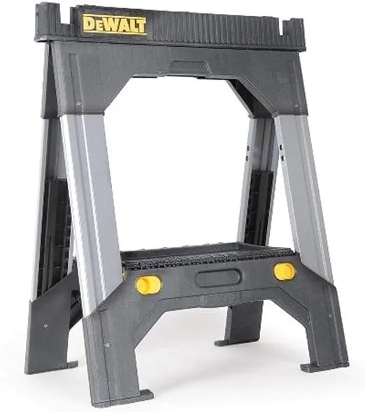 Dewalt DWST11031 Chevalet de sciage réglable avec pieds en métal Noir