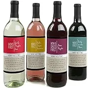 "Mommy's First Milestones - Decorations for Women - Wine Bottle Label Stickers - Set of 4"