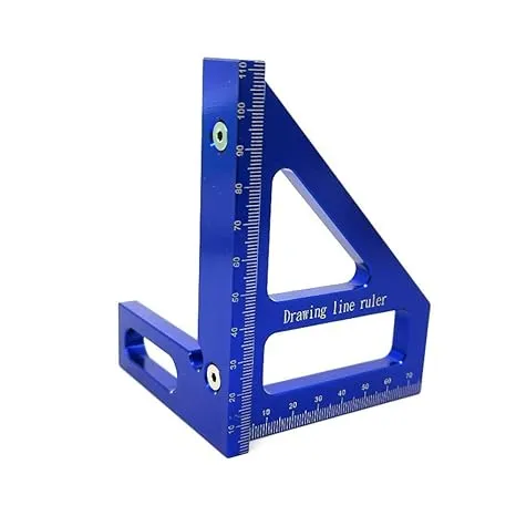 3D Multi-Angle Measuring Square Ruler 45/90 Degree Aluminum Alloy Woodworking Square Protractor Miter Triangle Ruler Layout Measuring Tool for Engineer Carpenter