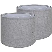 Drum Lamp Shade Set of 2, 13x13x10 Inches Easy Assembly Lampshades for Table Lamp ...