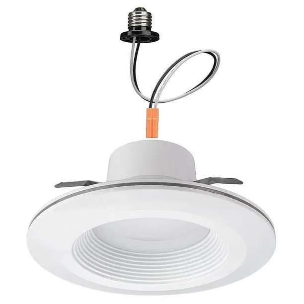 Commercial Electric 6 in. White Integrated LED Recessed Downlight with Nightlight Trim