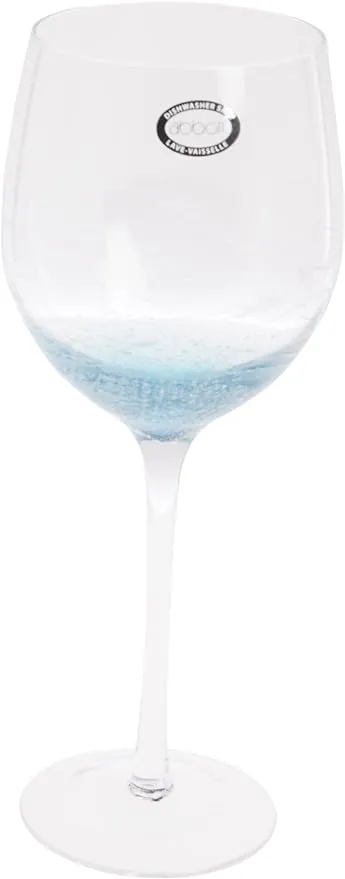 Abbott Collection Blue/Clear Fish Cut Goblet