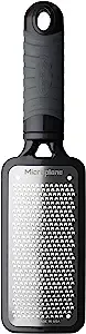 Microplane Home Series Fine Cheese Grater - Surgical Stainless Steel for Fine Grating (Black)