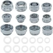 12 Pieces Faucet Adapter Kit Kitchen Aerator Adapter Male To Female,Male To M...