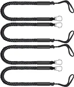 Botepon Boat Bungee Dock Lines, Jet Ski Accessories, Quick and Easy Dock Rope for PWC Jet Ski Seadoo WaveRunner Pontoon Boat Bass Boat