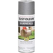 Rust-Oleum 7213830 Stops Rust Hammered Spray Paint, 12 Oz, Silver, 12 Ounce (Pack of 1)