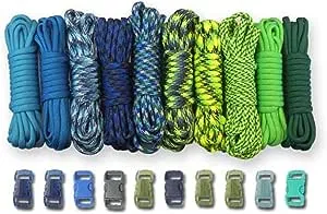 PARACORD PLANET 550lb Type III Paracord Combo Crafting Kits with Buckles