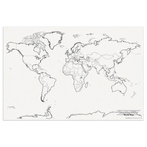 Giant World Map - 72In x 48In Educational Tool for Classroom & Homeschooling