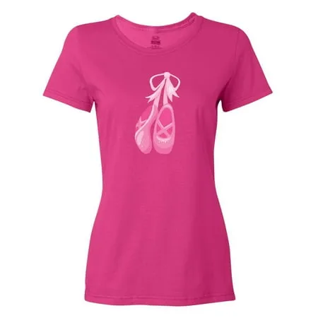 Inktastic Ballet Shoes Ballet Slippers Ballet Dance - Pink Women s T-Shirt