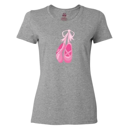 Inktastic Ballet Shoes Ballet Slippers Ballet Dance - Pink Women s T-Shirt