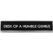 Designs ByLITA Desk of a Humble Genius Novelty Desk Sign