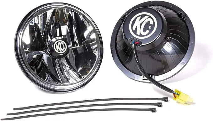 KC HiLiTES 42361 Gravity LED 7" DOT Headlight, Jeep TJ 97-06/H4 Universal - Pair Pack System