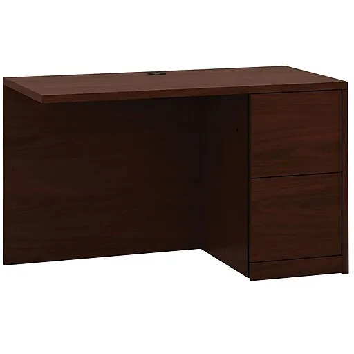 HON 10500 Series Right Return, 2 File Drawers, 48"W, Mahogany Finish | Staples