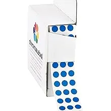 ChromaLabel 0.25 inch Dark Blue Sticky Color Coding Dot Stickers, Ideal for Pricing, Office Supplies, Teachers, Comes with Handy Dispenser - Great for Retail, Manufacturing, Recreation