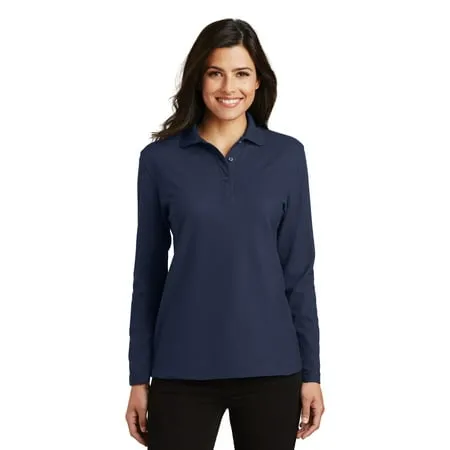 Port Authority Women's Silk Touch Long Sleeve Polo