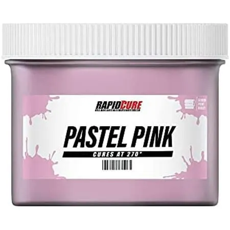 Rapid Cure Pastel Pink Screen Printing Ink - Plastisol Ink for Screen Printing Fabric - Low Temperature Curing Plastisol by Screen Print Direct - Pink Fast Cure Ink for Silk (Quart - 32 oz.)