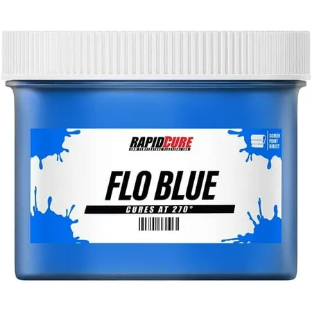 Rapid Cure Fluorescent Blue Screen Printing Ink (Quart - 32oz.) - Plastisol Ink for Screen Printing Fabric - Low Temperature Curing Plastisol by Screen Print Direct - Fast Cure Ink for Silk