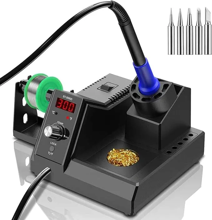 Soldering Station, 110V 80W Digital Soldering Iron Kit with Smart Temperature...