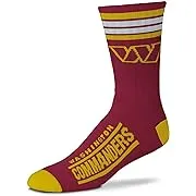 For Bare Feet Men's NFL 4-Stripe Deuce Performance Crew Socks