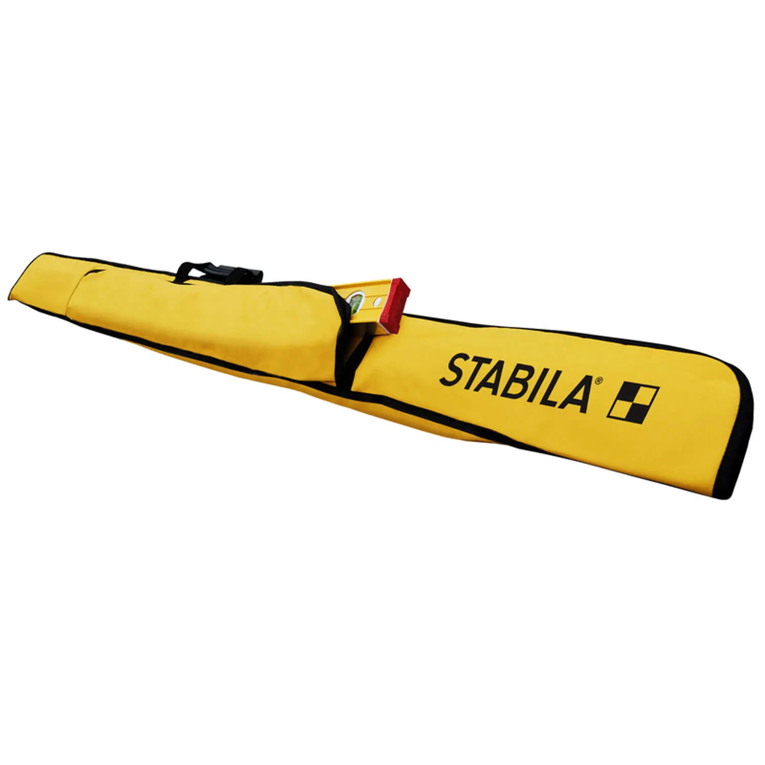 STABILA 8 in. W X 2 in. H Nylon 6 ft. to 10 ft. Plate Level Carrying Case 2 pocket Yellow 1 pc