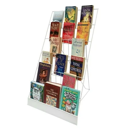 6-Tier 18x5.5x2.5&#034; Wire Tabletop Display Rack Greeting Card Book CD DVD Stand