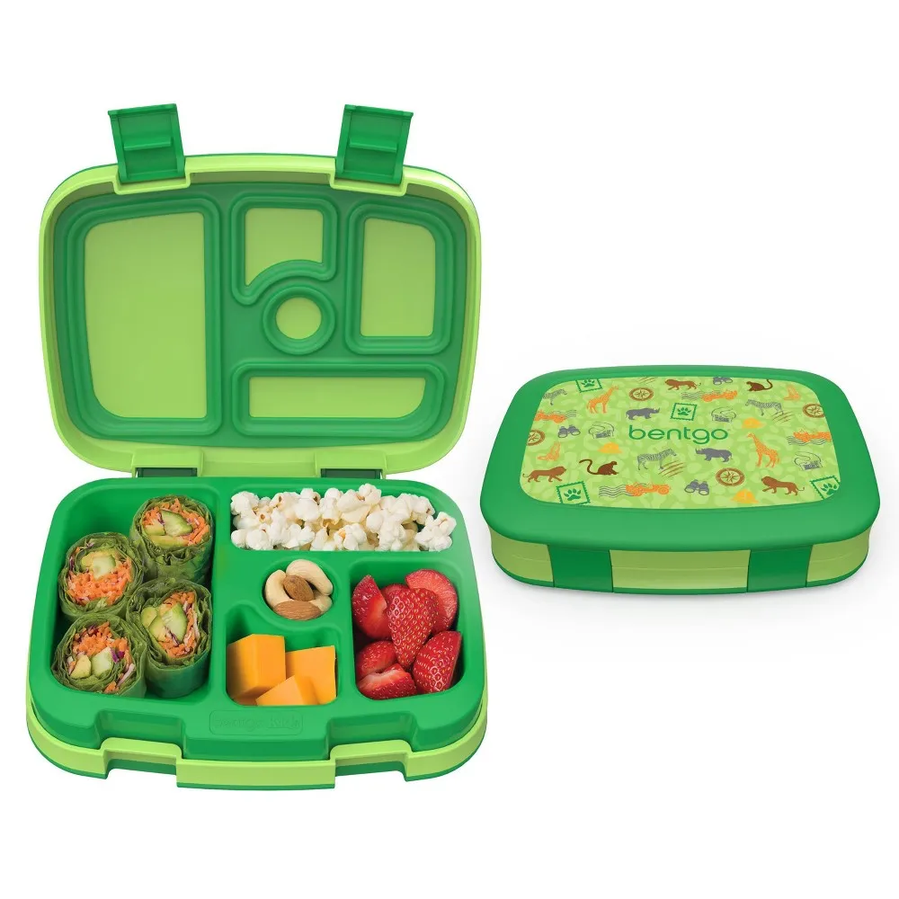 Bentgo Kids Lunch Safari Box in Green