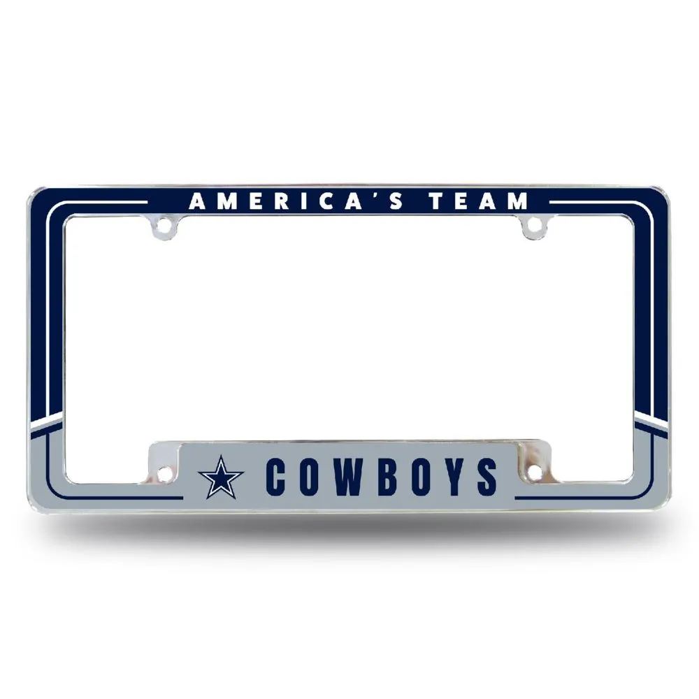 Rico Industries NFL Football Dallas Cowboys America's Team Chrome Laser License Frame 12" x 6"