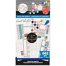 Happy Planner 662pc Bold and Bright 30 Sheet Sticker Value Pack