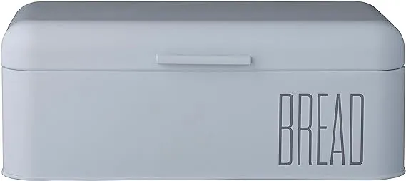 Bloomingville "You are the Butter to My Bread" Off White & Grey Metal Bread Bin