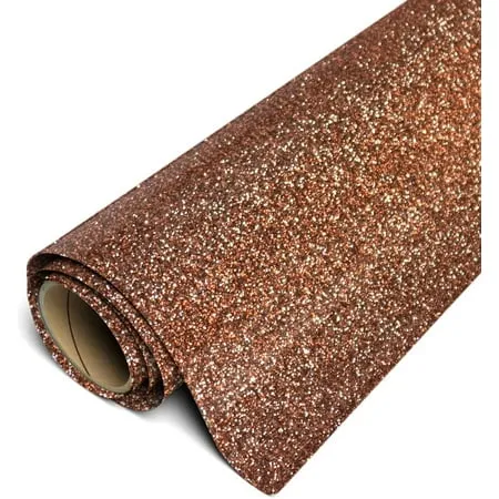 Siser Glitter HTV Iron On Heat Transfer Vinyl 12 x 5ft Roll - Brown