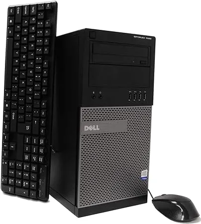 Dell Optiplex 7020 Tower Desktop PC, Intel Quad Core i5 (3.30GHz) Processor, 16GB RAM, 2TB Hard Drive, Windows 10 Pro, DVD, Keyboard, Mouse, WiFi (Renewed)