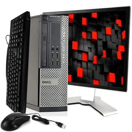 DELL Optiplex 7020 Desktop Computer PC Intel Quad-Core i5 2TB HDD 16GB DDR3 RAM Windows 10 Pro DVD WIFI 22in Monitor USB Keyboard and Mouse (Used - Like New)