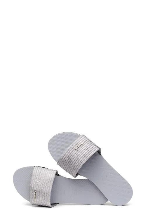 Havaianas Womens You Malta Metallic Slide Sandals