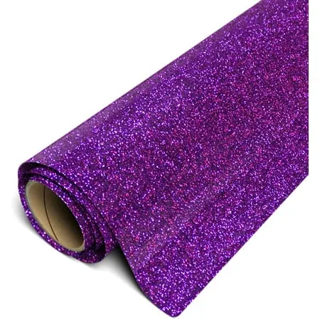 Siser Glitter HTV Iron On Heat Transfer Vinyl 12 x 5ft Roll - Purple