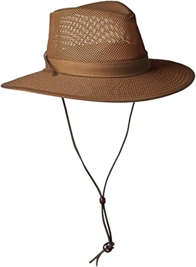 Henschel Men's Polycotton Packable Mesh Breezer Safari Hat - Olive