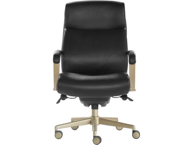 La-Z-Boy Modern Melrose Executive Office Chair Ivory White Bonded Leather