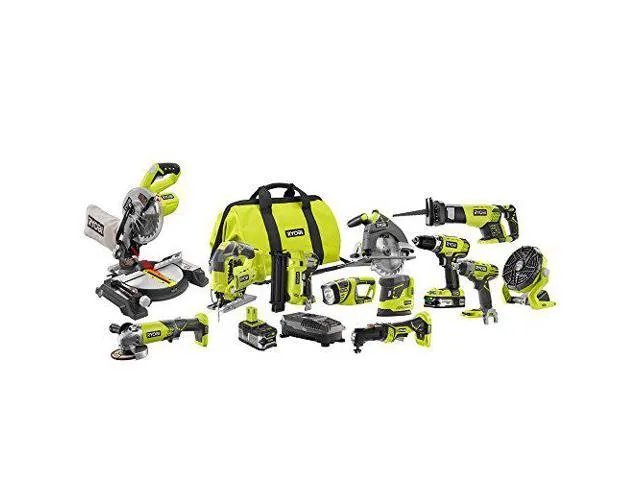 Ryobi P1896 ONE Plus 18-Volt Lithium-Ion Cordless Combo Kit (12-Tool)