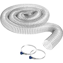 2-1/2 inch Diameter by 10 foot Long PVC Dust/Debris Collection Hose MADE IN THE USA with 2 each 2.5 inch Turnkey Stainless Steel Hose Clamps