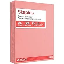 Staples Pastel Salmon Ream of Paper NWT