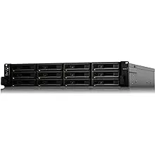 Synology RackStation RS3618xs NAS Server with Xeon 2.4GHz CPU, 64GB Memory, 216TB HDD Storage, 4 x 1GbE LAN Ports, DSM Operating System Bundle with Rail kit