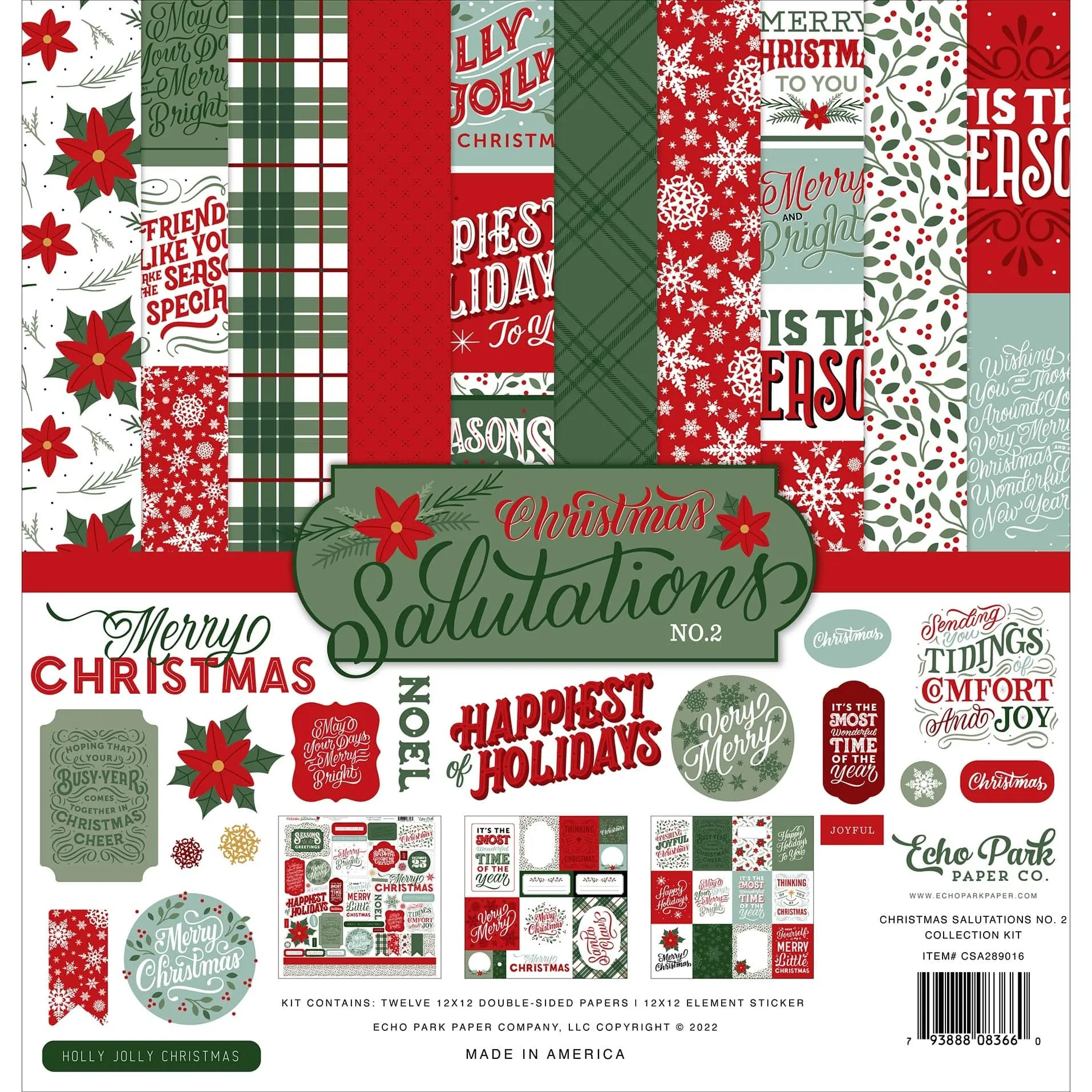 Echo Park Collection Kit 12"x12" Christmas Salutations No. 2