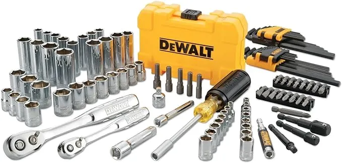 Dewalt Mechanics Tool Set, SAE, 108 Pieces