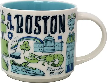 Starbucks Coffee Mug - Been There Series Across The Globe (Boston), 14 ounces