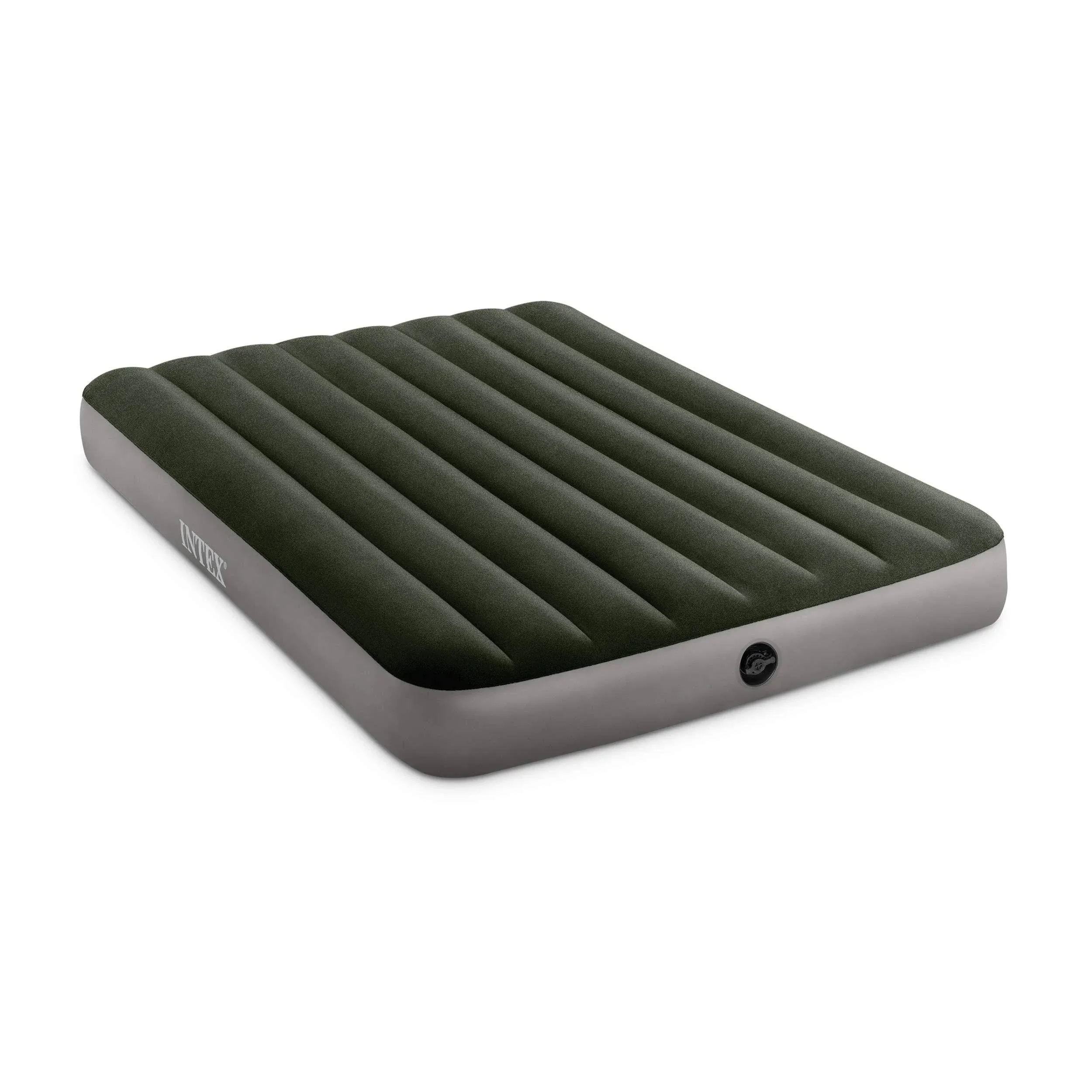 INTEX 64103E Dura-Beam Standard Single-High Air Mattress: Fiber-Tech – Queen Size – 10in Bed Height – 600lb Weight Capacity – Pump Sold Separately