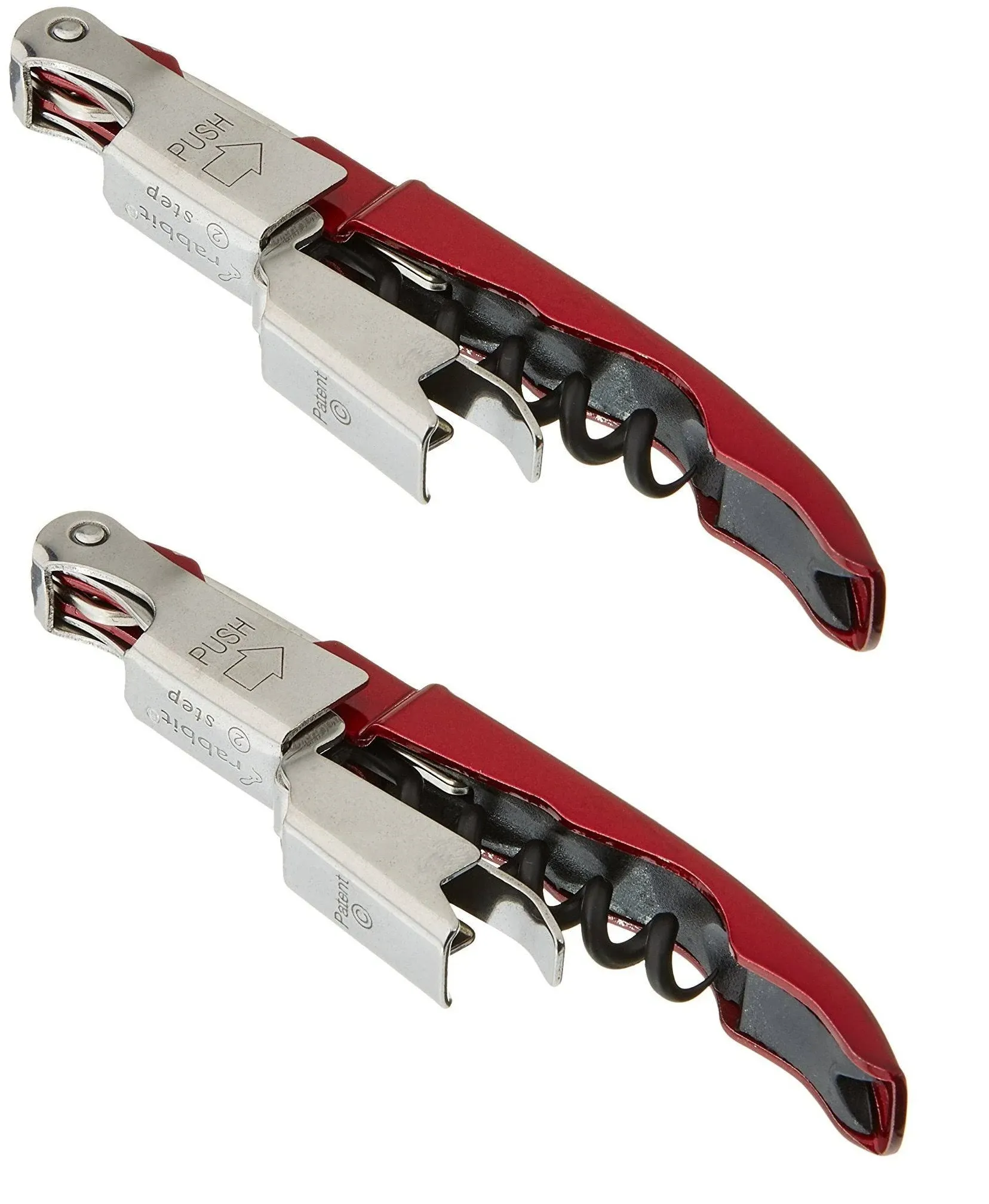 Metrokane, Rabbit Zippity 2-Step Waiter's Corkscrew, Black or Red (Colors May Vary)