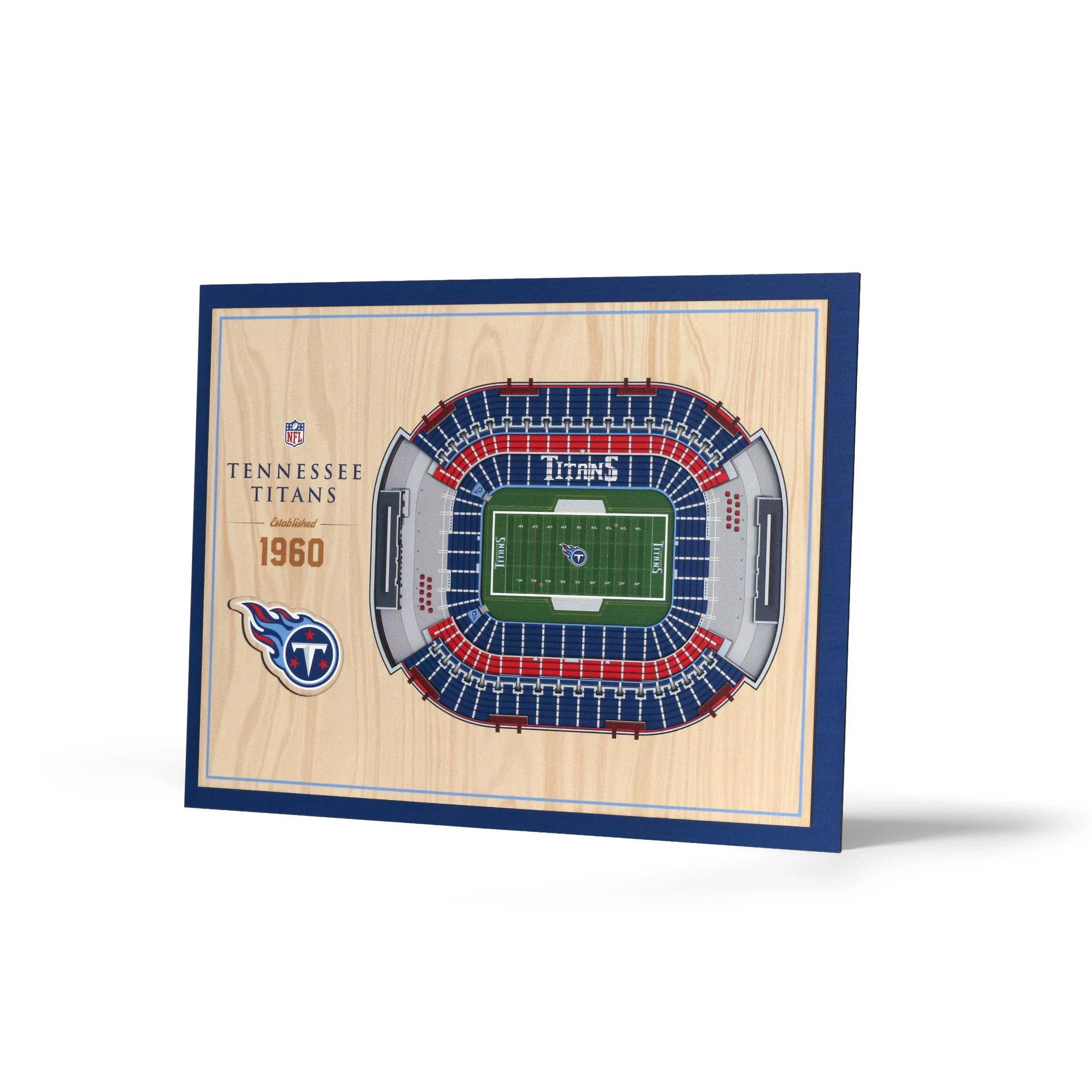 StadiumViews Tennessee Titans Youthefan Team Colors Floater Frame 13-in H x 17-in W Sports 3D Art Lowes.com