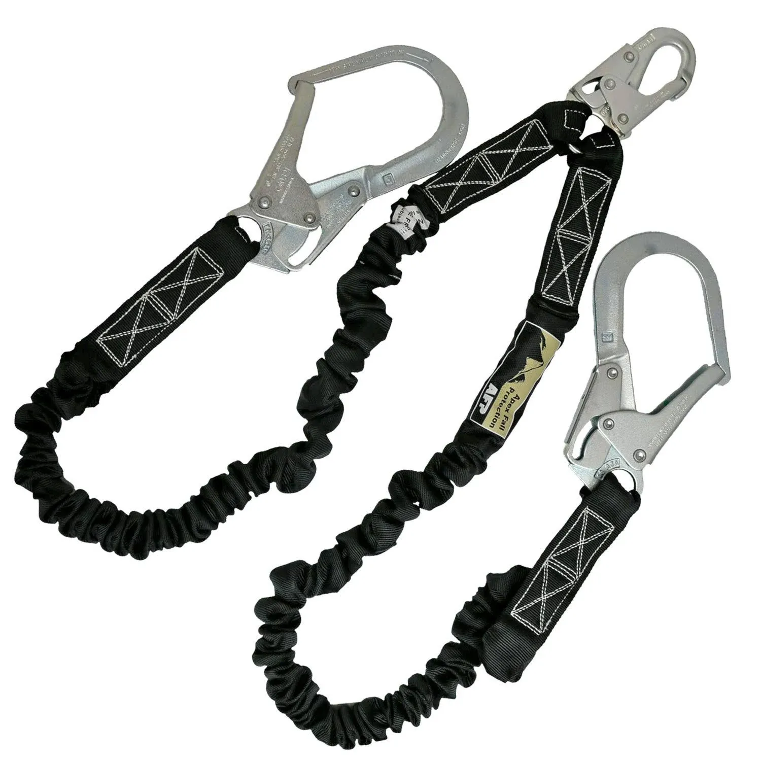 6FT Double Leg Internal Shock Absorbing Safety Fall Protection Lanyard with Dual