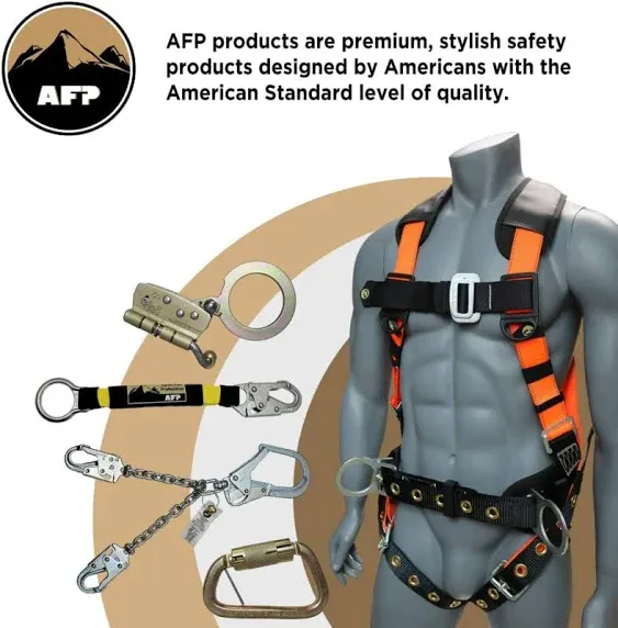 6FT Double Leg Internal Shock Absorbing Safety Fall Protection Lanyard With Dual