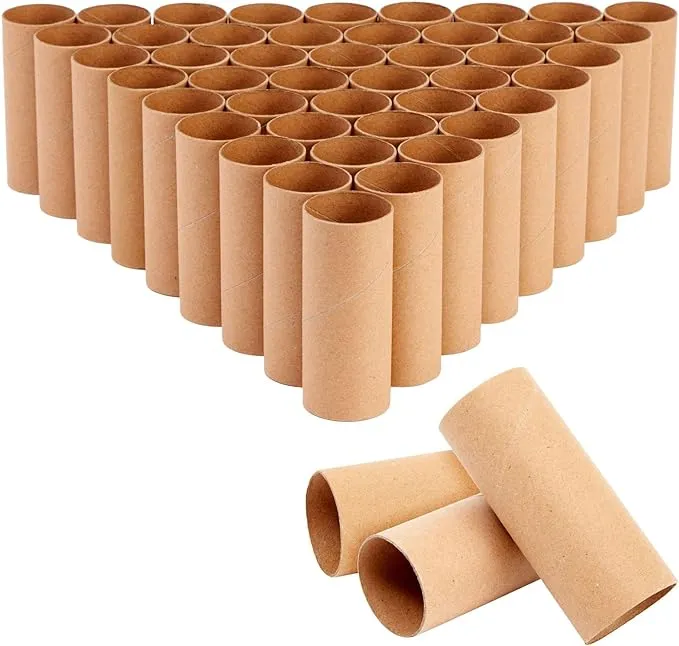 48 Pack Empty Toilet Paper Rolls for Crafts, Brown Cardboard Tubes, 1.6 x 4 In